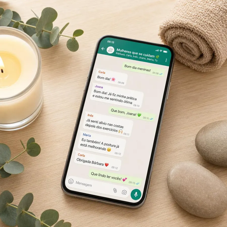 Guias de prática e grupo de WhatsApp de apoio